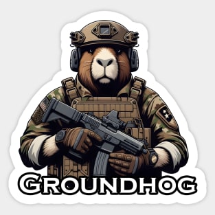 Tactical Groundhog Sticker